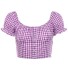 Bluză pentru femei în carouri A1049 violet