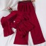 Bluză și pantaloni pentru femei B1188 roșu
