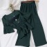 Bluză și pantaloni pentru femei B1188 verde inchis