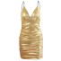 Błyszcząca sukienka mini złoto