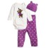Body i spodnie dla niemowląt fioletowy