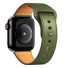 Bőr szíj Apple Watch 38mm / 40mm / 41mm T860-hoz katonai zöld
