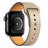 Bőr szíj Apple Watch 42mm / 44mm / 45mm T861-hez bézs