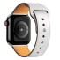 Bőr szíj Apple Watch 42mm / 44mm / 45mm T861-hez fehér