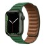 Bőr szíj Apple Watchhoz 38mm / 40mm / 41mm sötétzöld
