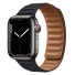Bőr szíj Apple Watchhoz 42mm / 44mm / 45mm fekete