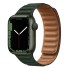 Bőr szíj Apple Watchhoz 42mm / 44mm / 45mm katonai zöld