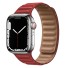 Bőr szíj Apple Watchhoz 42mm / 44mm / 45mm piros