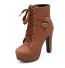 Botine stiletto dama J1708 maro