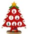 Brad de Crăciun cu decorațiuni roșu