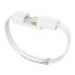 Bransoletka kabel danych USB do Micro USB / USB-C / Lightning biały