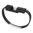 Bransoletka kabel danych USB do Micro USB / USB-C / Lightning czarny