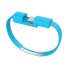 Bransoletka kabel danych USB do Micro USB / USB-C / Lightning niebieski