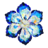Brošňa kvetina modrá