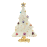 Brošňa s motívom vianočného stromčeka biela