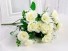 Buchet artificial de trandafiri alb