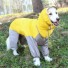 Bunda s kapucňou pre psy žltá