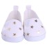 Buty dla lalek z gwiazdami biały