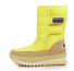 Buty zimowe damskie na rzepy J3230 żółty