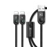 Cablu de date 2x Apple Lightning / USB negru