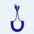 Cablu de date flexibil USB la Micro USB albastru