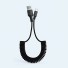 Cablu de date flexibil USB la Micro USB negru