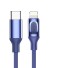 Cablu de date PD 18W USB-C la Lightning albastru