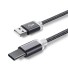 Cablu de date USB / USB-C conector extins gri inchis