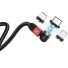 Cablu magnetic de încărcare USB cu conector K503 reglabil roșu