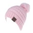 Căciulă de iarna din lana pentru copii J2869 roz