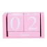 Calendar din lemn din cuburi roz