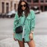 Cămașă oversize de damă P2455 verde