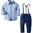 Cămașă și pantaloni de băiat B1358 albastru