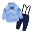 Cămașă și pantaloni de băiat L1588 albastru inchis