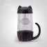 Cană de sticlă cu filtru în formă de pisică negru