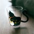 Cana de sticla cu pisica J1605 negru