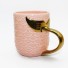 Cană din ceramică cu aripi de aur roz