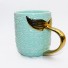 Cană din ceramică cu aripi de aur turcoaz