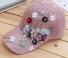 Cap mit Blumen T21 rosa