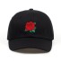 Cap mit Rose T207 schwarz