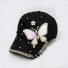 Cap mit Schmetterling T24 schwarz