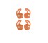Capace din silicon cu cârlige pentru urechi Apple 2 perechi portocale