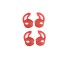 Capace din silicon cu cârlige pentru urechi Apple 2 perechi roșu