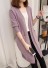 Cardigan tricotat pentru femei cu buzunare A2052 violet deschis