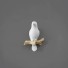 Cârlig decorativ în formă de pasăre alb