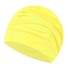 Cască de înot din nailon Cască de piscină impermeabilă Echipament elastic pentru înotători galben