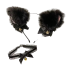 Cat Ears Choker fejpánt Macskafül harangokkal Plüss macskafül fejpánt Cosplay tartozék fekete