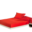 Cearceaf de pat satinat 180 x 200 cm roșu