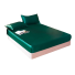 Cearceaf de pat satinat 180 x 200 cm verde inchis
