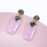 Cercei atârnați de damă cu cristal G1135 roz deschis